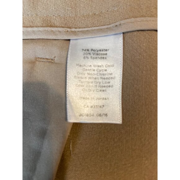 Talbots Hampshire Womens Dress Pants Size 12 Tan Career Corpcore Academia - Picture 5 of 13